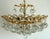 Mid-Century Modern Brass and Rainbow Lead Crystal 8-Light Chandelier from Palwa, 1960s For Sale - Image 3 of 12