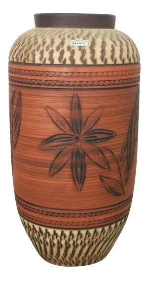 Vintage Ceramic Pottery Floor Vase from Decora Ceramic, Germany, 1960s