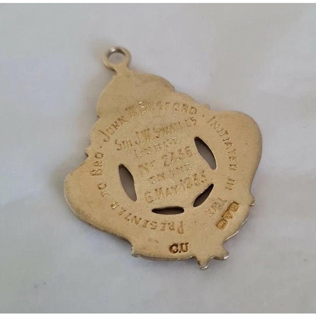 Sterling Silver-Gilt Masonic Buffalo Presentation Medallion, Chester, 1933 For Sale - Image 4 of 7
