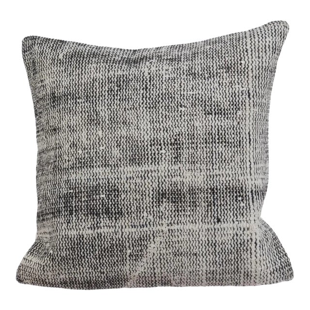 Gray Distressed Pillow Cover For Sale
