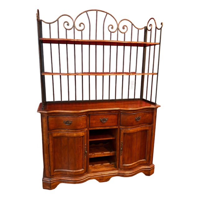 French Buffet Style Server W/Baker's Rack & Wine Display - Universal For Sale