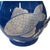 Ceramic Vintage Mid-Century Modern Jay Willfred Andrea by Sadek Blue & White Fish Hand Painted Pitcher For Sale - Image 7 of 7