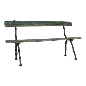 Matthe Izzo Home Versailles Wood and Iron Park Bench