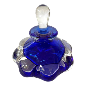 Marano Glass Perfume Bottle, Signed by Artist