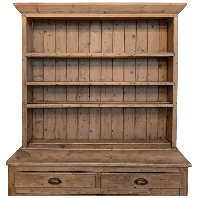 Victorian Antique Irish One Piece Hutch For Sale - Image 3 of 15