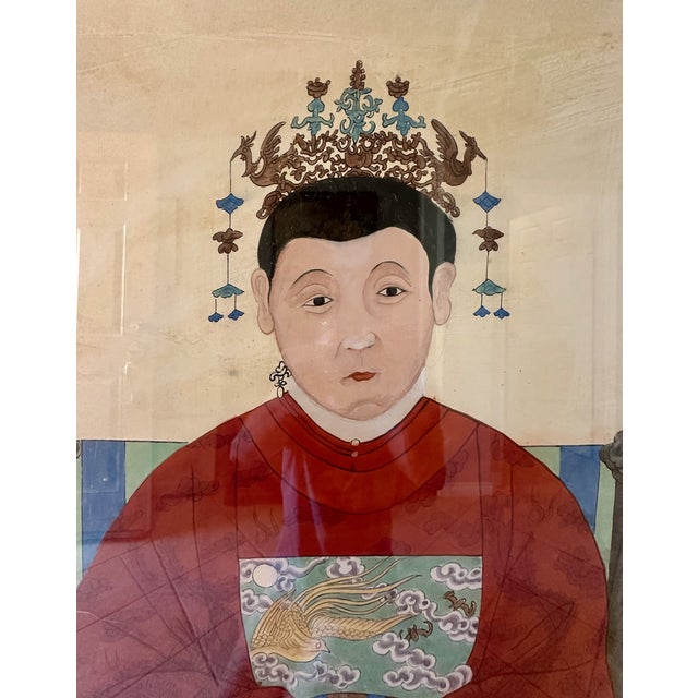 Pair Large Korean Ancestral Portraits 18th/19 Century Joseon Dynasty For Sale - Image 9 of 18
