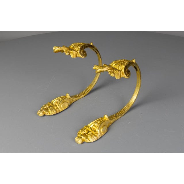 Late 19th Century Empire Revival French Gilt Bronze Curtain Tiebacks, 1890s, Set of 2 For Sale - Image 9 of 18