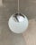 Mid-Century German Glass and Metal Ball Pendant For Sale - Image 5 of 18