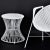 Wicker Salterini Radar Style Chairs With Pedestal Side Tables Seating Set For Sale - Image 13 of 14