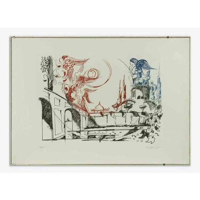 Felice Ludovisi, The Angels, 1980s, Lithograph For Sale - Image 4 of 4