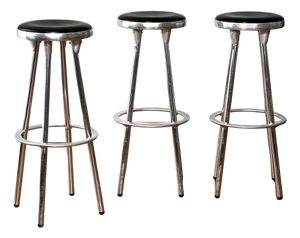 Industrial Aluminum Bar Stools by Joan Casas I Ortinez for Indecasa, Spain, 1980s