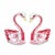 Glass Elegant Pink Crystal Glass Swan Figurine (Set of 2) - Home Decor, Wedding Gift, Table For Sale - Image 7 of 11