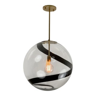 Vintage Large Murano Glass Ball Pendant For Sale