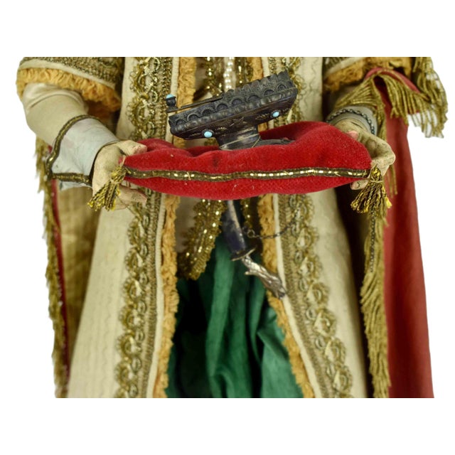 Neapolitan Presepio Magus King Melchior Nativity Figure by Maestro Alfredo Molli Italy - Signed For Sale - Image 11 of 17