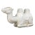 20th Century Figural Carved Solid Wood Resting Camel Sculpture Distressed White Painted Body For Sale