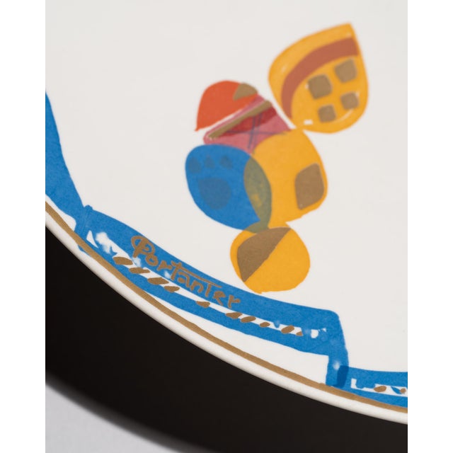 Beige Large Alta Mira Porcelain Wall Plate by Gilbert Portanier for Rosenthal, 1970s For Sale - Image 8 of 13