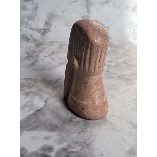 African Late 20th Century Hand Carved African Soapstone Sculpture For Sale - Image 3 of 12