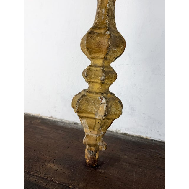 Wood Architecture Salvage Wood Altar Candlestick For Sale - Image 7 of 18