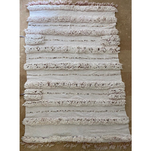 Moroccan Pink Wedding Blanket For Sale - Image 9 of 9