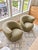 Postmodern 1960s Pair of Swiveling "Nautilus" Chairs by Vladimir Kagan Weiman in Original Fabric Ready for Reupholstery For Sale - Image 3 of 7