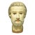 Antique Spanish Colonial Hand Carved Head of a Santo For Sale
