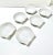 1980s 1980s White Porcelain Clam Shell Appetizer Plates – Coastal Set of 6 For Sale - Image 5 of 12