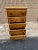 Pair of Vintage Early American Primitive Style Solid Tiger Maple Nightstands Small Chests For Sale - Image 12 of 12