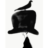 "Bird on Chapeau Noir" Contemporary Limited Edition Fashion Print by Annie Naranian For Sale