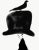 "Bird on Chapeau Noir" Contemporary Limited Edition Fashion Print by Annie Naranian For Sale