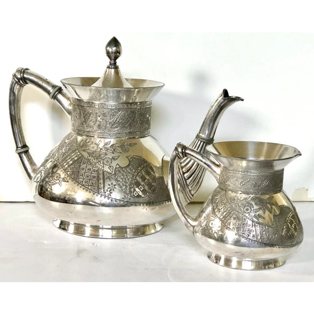 Meriden Teapot and Creamer For Sale - Image 9 of 9