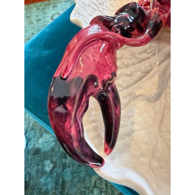 Vintage Large Pre-1960's “Agatha Christie” Majolica Lobster Platter For Sale - Image 14 of 15