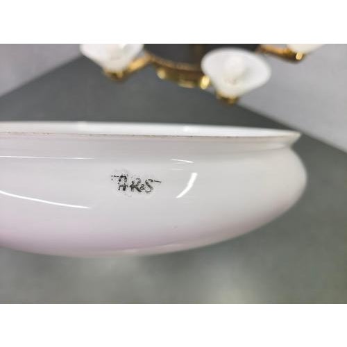 Art Deco Brass Chandelier with Glass Shades, Czechoslovakia, 1930s For Sale - Image 16 of 17