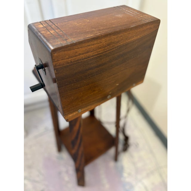 Vintage, Crank Telephone & Stand, Antique Phones For Sale - Image 4 of 11