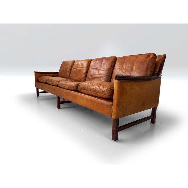 Animal Skin Minerva 4-Seater Sofa by Torbjørn Afdal for Bruksbo, Norway, 1960 For Sale - Image 7 of 18