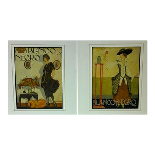 Original Front Covers of Early 1920's Spanish Magazine Blanco Y Negro (2) For Sale