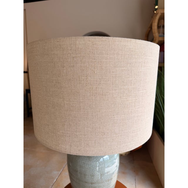 Contemporary Currey & Co. Sage Green Table Lamp For Sale - Image 3 of 7