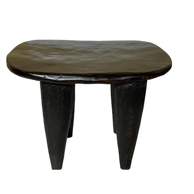 African African Carved Solid Wood Senufo Table/Stool 27" W For Sale - Image 3 of 7