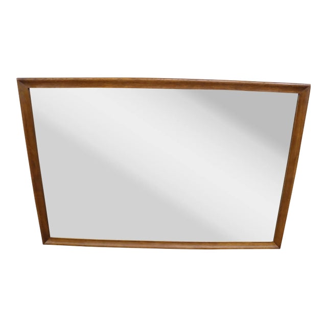 Mid Century Walnut & Star Mirror For Sale