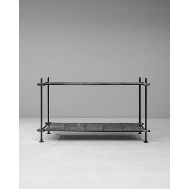 20th Century French Metal Console Table With Zinc Tops For Sale - Image 16 of 18