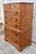 Wood Vintage Ethan Allen Heirloom Nutmeg Maple 7 Drawer Chest on Chest Tall Dresser For Sale - Image 7 of 17