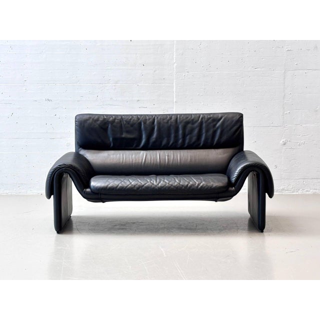 Black Leather DS-2011 Sofa from de Sede, 1980s For Sale - Image 13 of 17