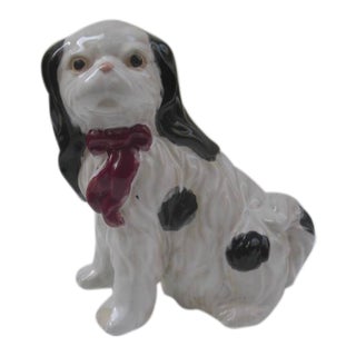 Vintage Ceramic Cavalier King Charles Puppy Figurine For Sale