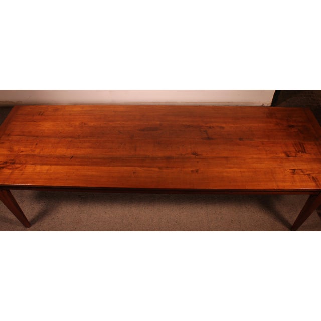 Refectory Table in Cherry Wood For Sale - Image 9 of 12