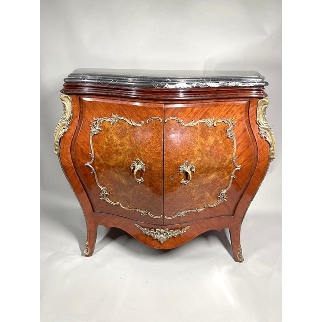 1900s French Louis XVI Mahogany Marble Commode - 1 Pc For Sale - Image 12 of 12