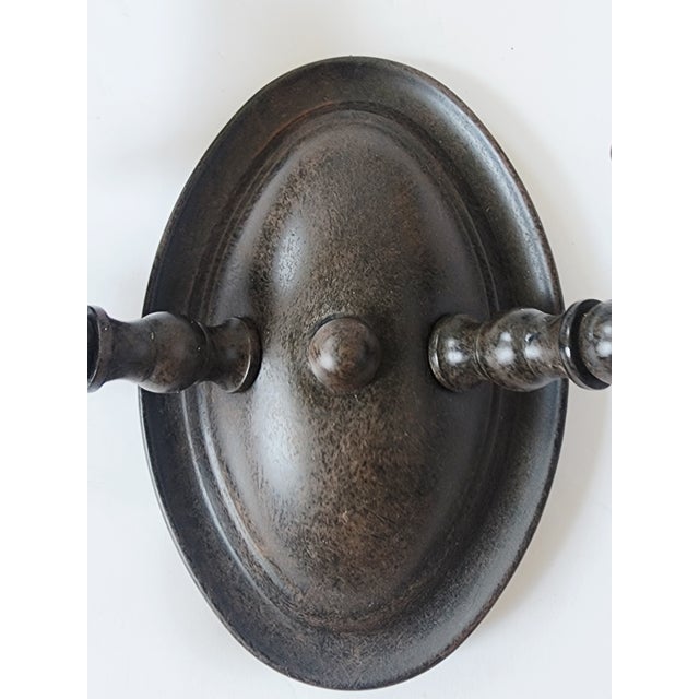 Vintage Bordeaux Bronze Rust Finish Wall Sconces - Set of 3 For Sale In New York - Image 6 of 15