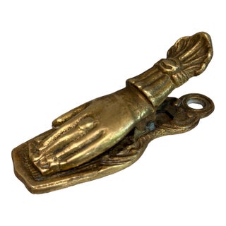 Victorian Hand Brass Paper Clip For Sale