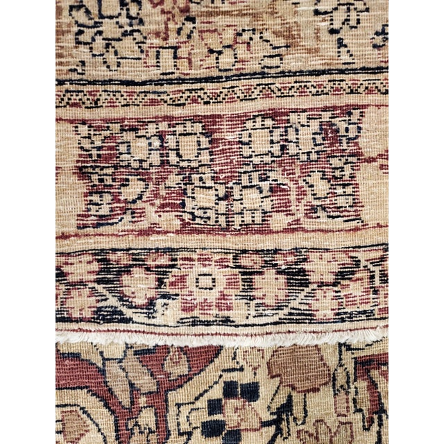 Late 19th Century Late 19th Century Antique Lavar Kerman Carpet, Fine Persian Oriental Rug Jewel Blue, Gold and Navy For Sale - Image 5 of 9