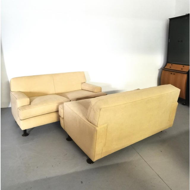 Beige Square Sofas by Marco Zanuso for Arflex, 1970, Set of 2 For Sale - Image 8 of 9
