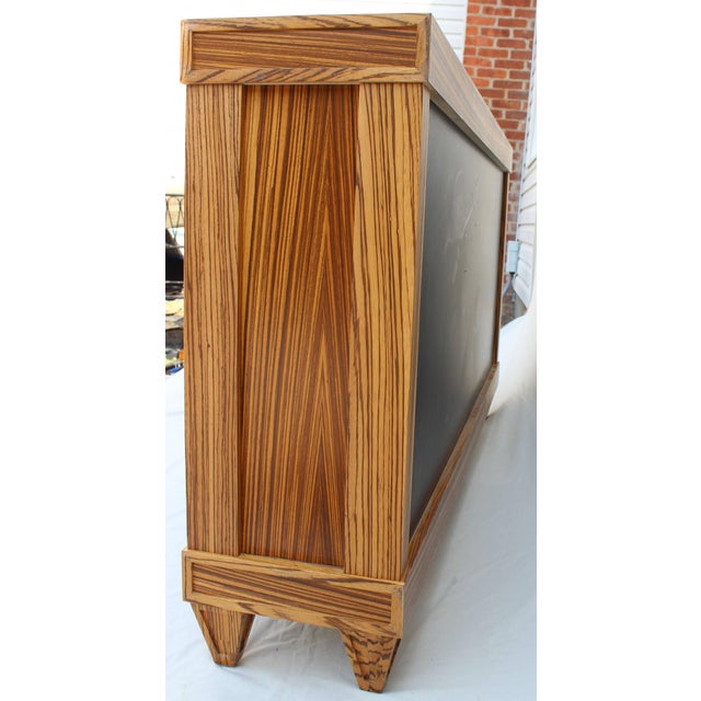 Custom Zebrawood Bookcases Chairish