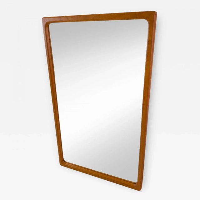 Wood 1970s Danish Modern Splined Teak Mirror For Sale - Image 7 of 7